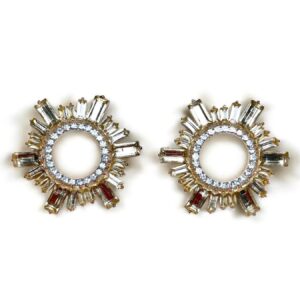 Bruine statement oorbellen