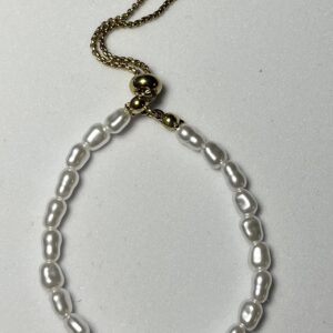 Stainless steel hart armband - wit-/goudkleurig