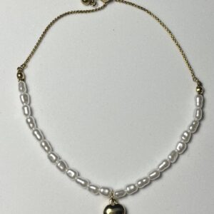 Stainless steel hart armband - wit-/goudkleurig - Afbeelding 2