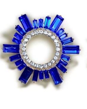 Blauwe statement oorbellen