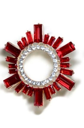 Rode statement oorbellen