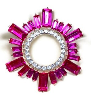 Roze statement oorbellen