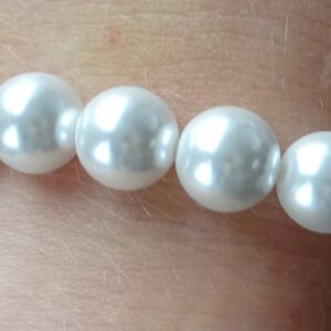 Witte grove parelarmband met sluiting - Afbeelding 3