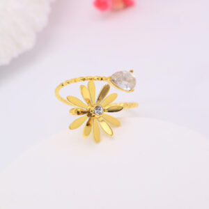 Asymmetrische bloemenring