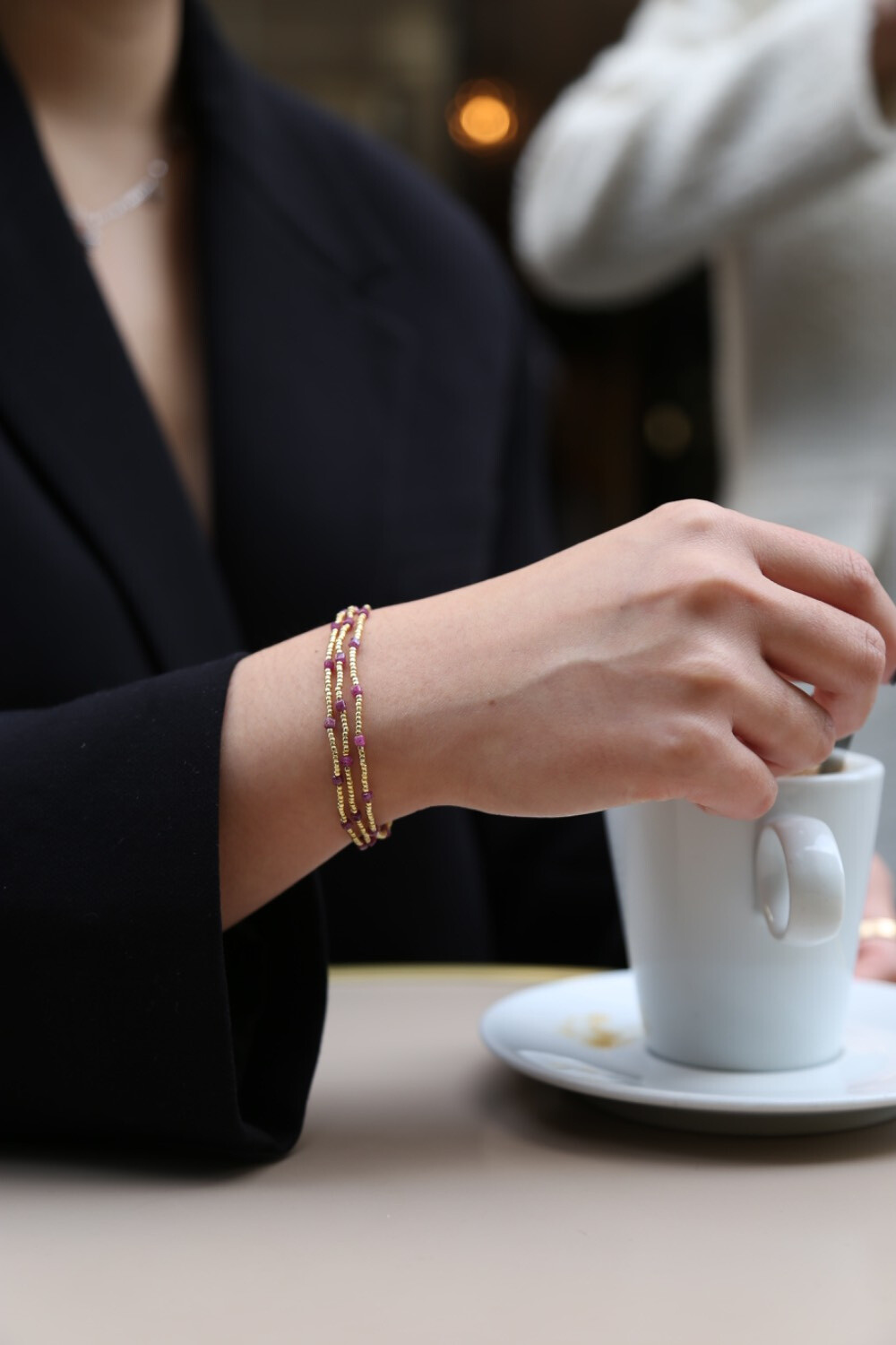 Elastische paarse armbanden