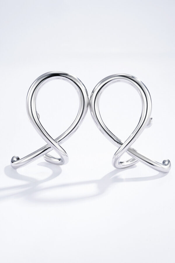 Zilveren sierlijke oorbellen