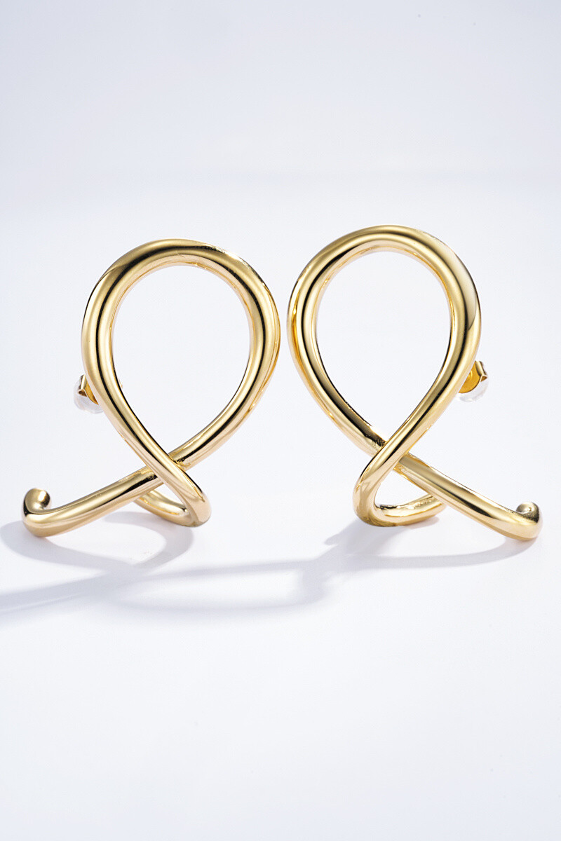 Gouden sierlijke oorbellen